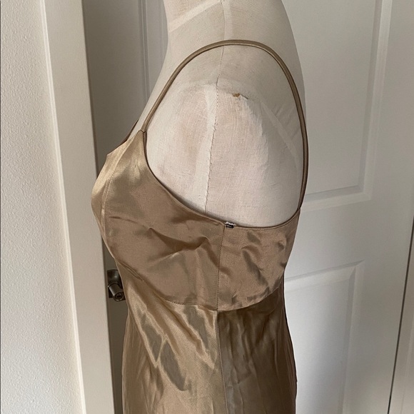 Vintage 1970s Hampton Nites Gold Satin Disco Dress - Picture 7 of 16